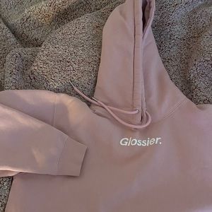 Glossier original pink hoodie